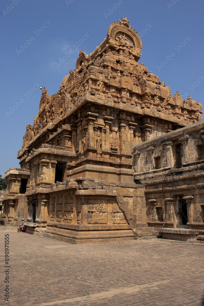 The Thanjavur Big Temple, built by Raja Raja Chola I in 1010 AD, is a UNESCO World Heritage Site in Tamil Nadu. Dedicated to Lord Shiva. This granite marvel exemplifies Cholas artistry. The Thanjavur Big Temple, built by Raja Raja Chola I in 1010 AD, is a UNESCO World Heritage Site in Tamil Nadu. Dedicated to Lord Shiva. This granite marvel exemplifies Cholas artistry.