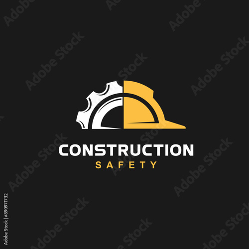 Logo building helmet, with partial gear