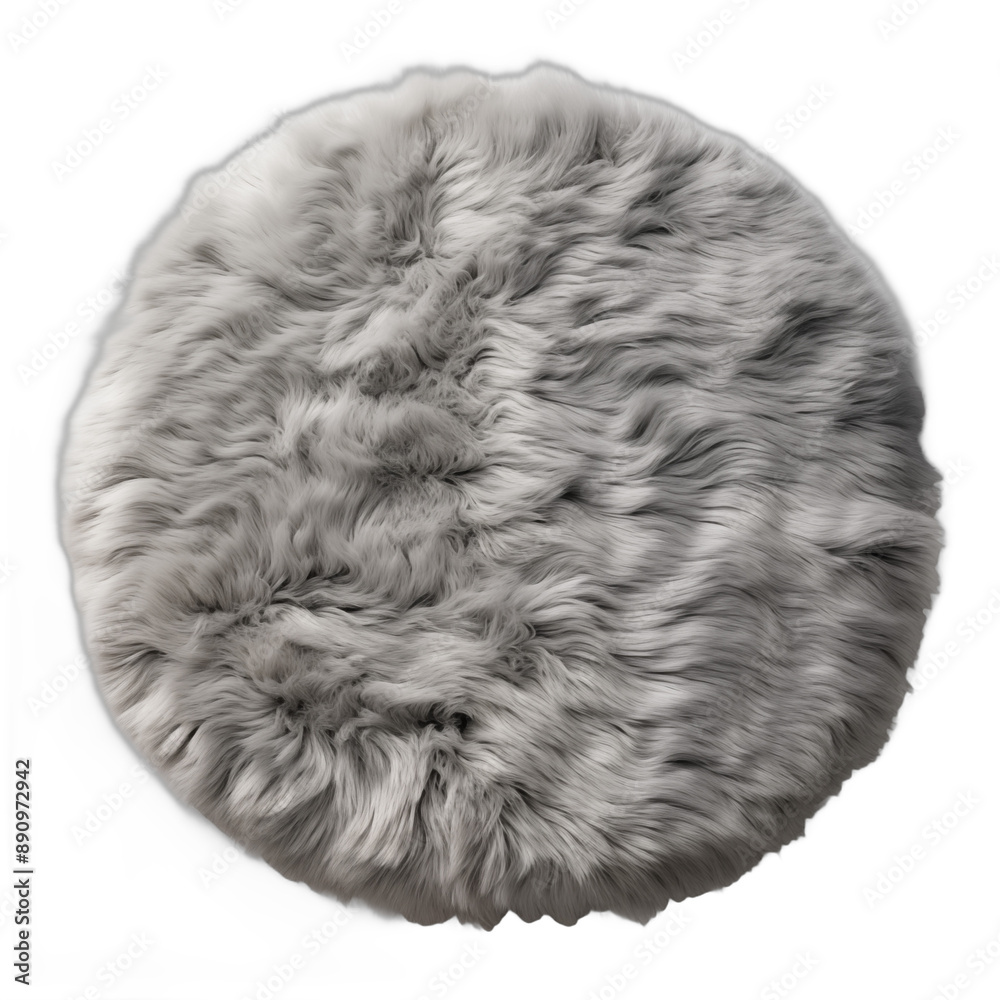 Soft and Luxurious Grey Faux Fur Round Rug for Cozy Home Decor Soft and Luxurious Grey Faux Fur Round Rug for Cozy Home Decor