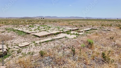 shiraz, fars province - iran - april 16 2023, pavilions (kushks) a and b, Water channels define the space between two palaces. Pasargadae World Heritage Site, Pasargadae Gardens photo