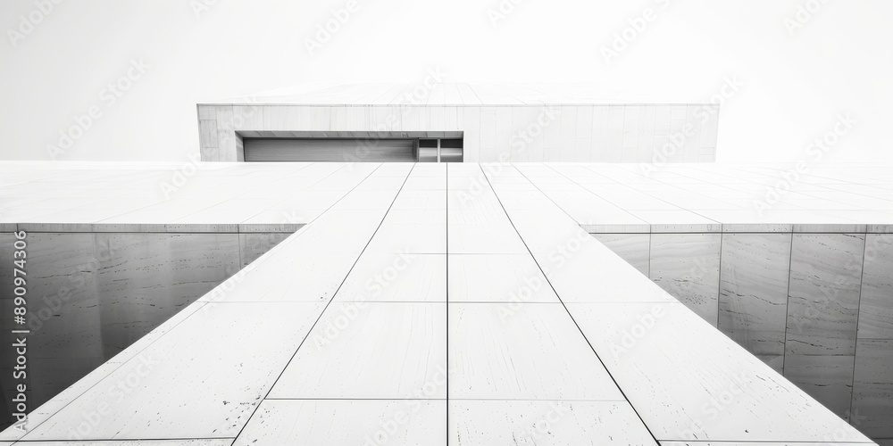 an architectural building, white material, minimalistic and simple, conceptual and artistic an architectural building, white material, minimalistic and simple, conceptual and artistic