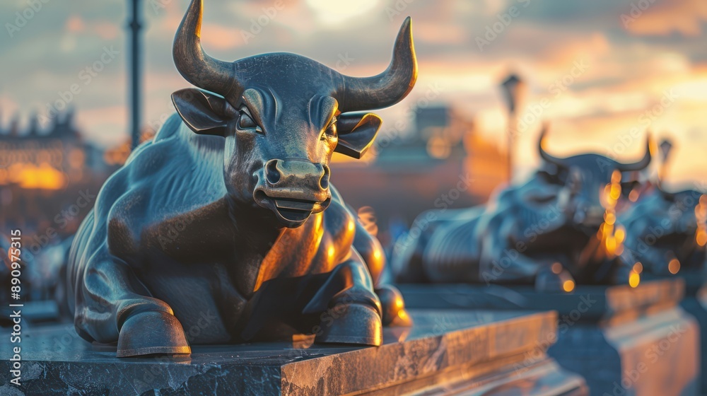 Bull Market Ascension: A Statue Commemorating the Rise of Investors Bull Market Ascension: A Statue Commemorating the Rise of Investors