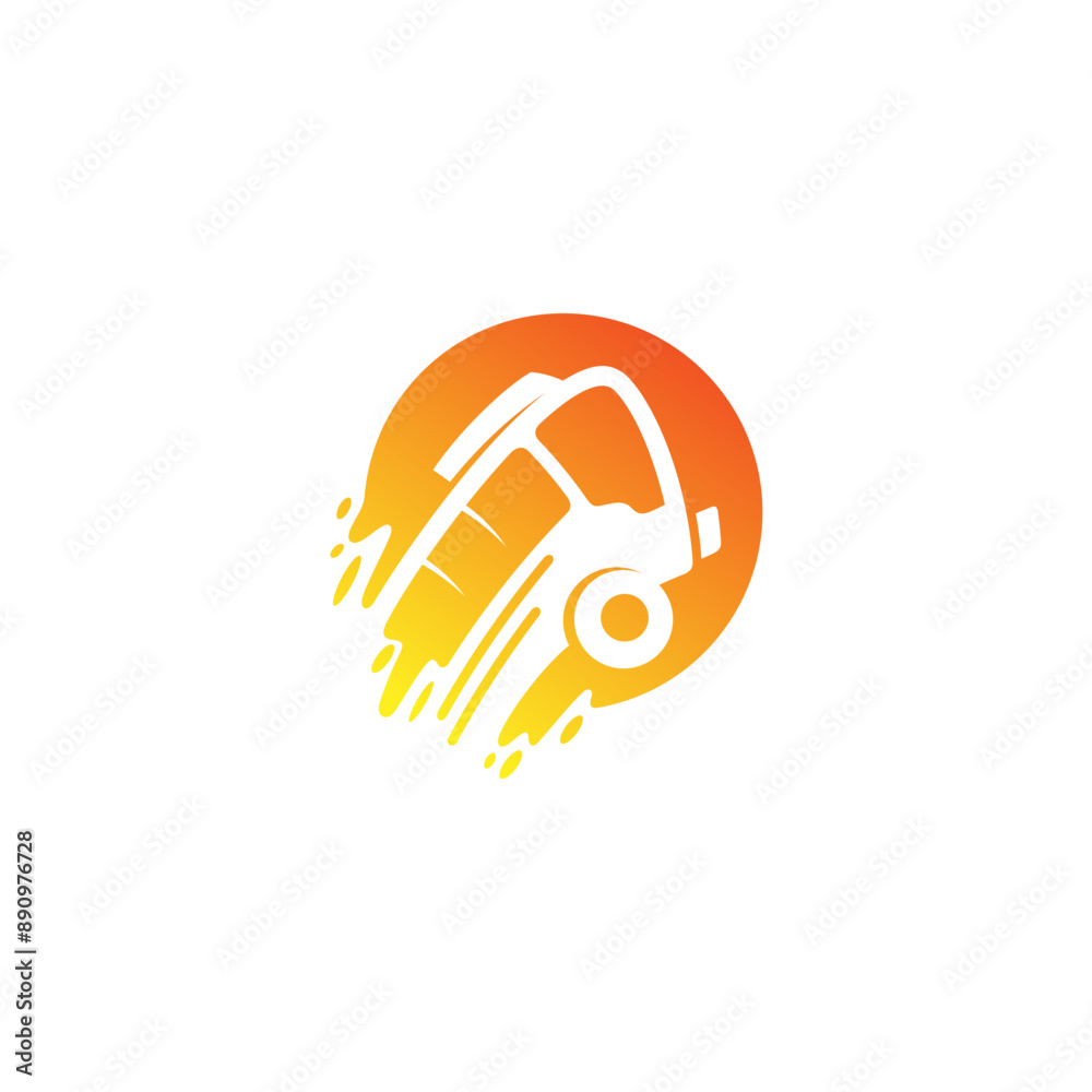 Obraz premium Bus design, car icon as a means of transportation