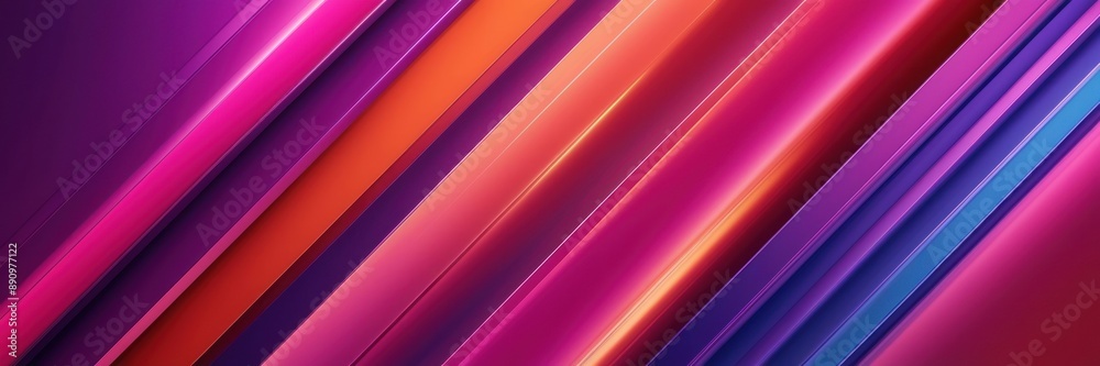 Fototapeta premium abstract background featuring diagonal lines in vibrant hues of pink, orange, and blue. Perfect for modern design projects and vibrant visuals.