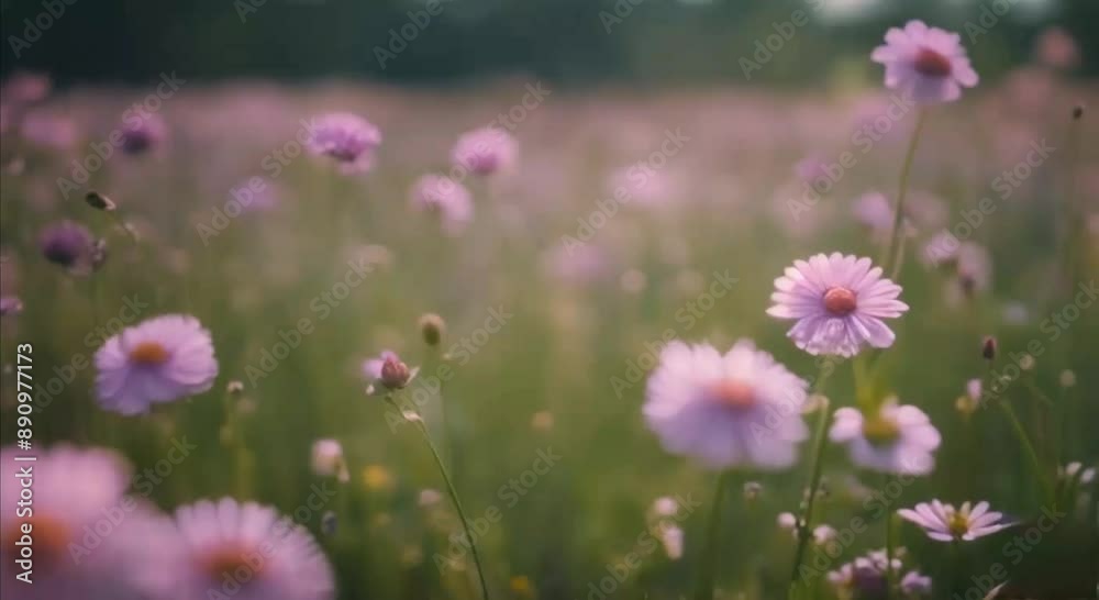 pink flowers in the field pink flowers in the field