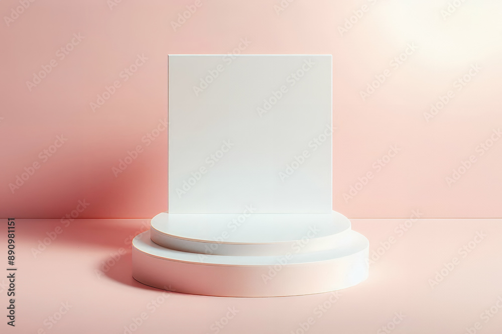 3d background products display podium scene with geometric platform.