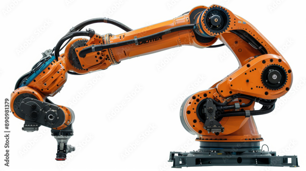 A high-tech robotic arm used in industrial automation, showcasing advanced technology and precision engineering in manufacturing. A high-tech robotic arm used in industrial automation, showcasing advanced technology and precision engineering in manufacturing.