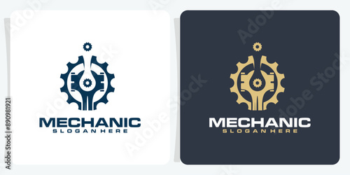 car service logo template vector design. Piston silhouette. vector illustration
