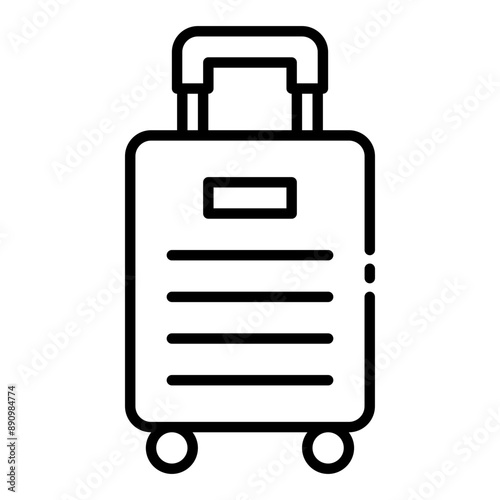 Suitcase icon perfect for travel and luggage themes