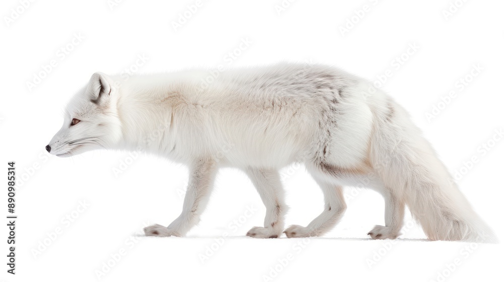 Arctic Fox Walking in a Snowy Landscape Arctic Fox Walking in a Snowy Landscape
