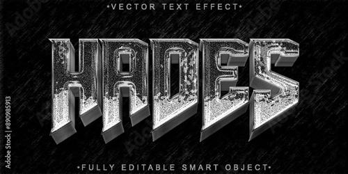 Gray Hades God Vector Fully Editable Smart Object Text Effect