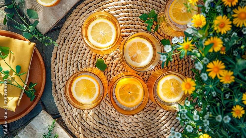 Refreshing Lemon Tea Summer Drink Refreshing Lemon Tea Summer Drink