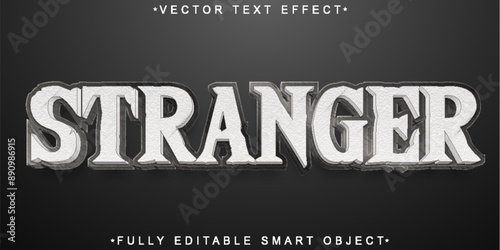Stranger Gray Vector Fully Editable Smart Object Text Effect