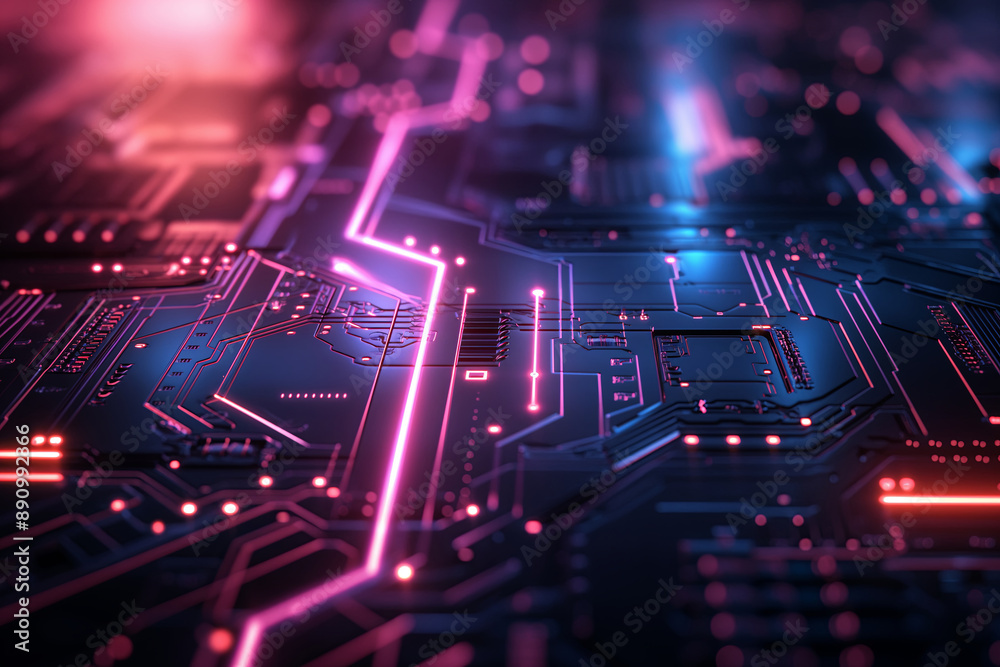 Neon Tech Circuit Computer Neon Tech Circuit Computer