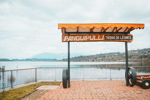 lago panguipulli sur de chile photo