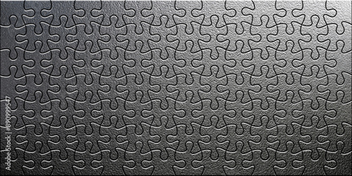 Silver texture jigsaw puzzle background stock illustration.	
