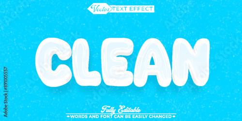 White Clean Vector Editable Text Effect Template