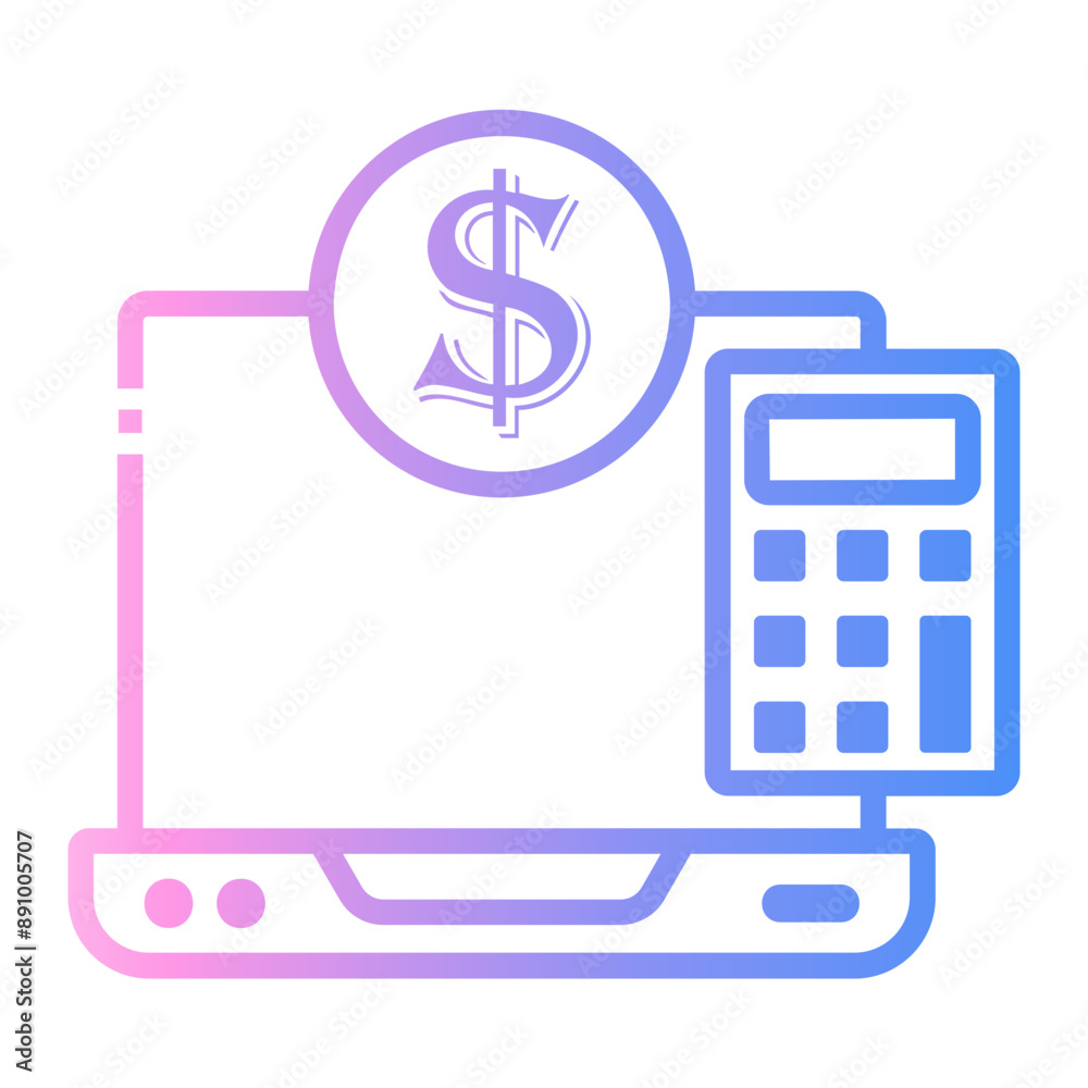 computer Line Gradient Icon computer Line Gradient Icon