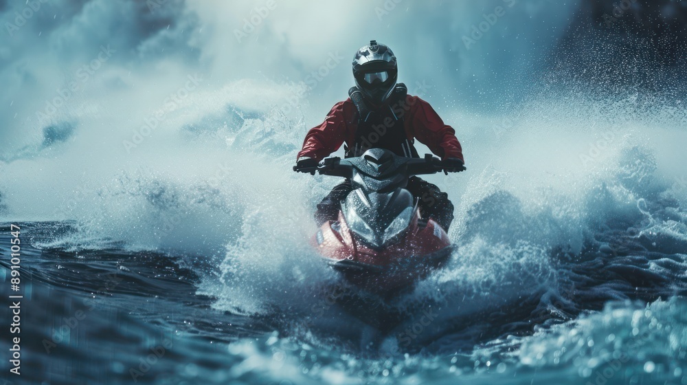 Naklejka premium Jet ski extreme sports 