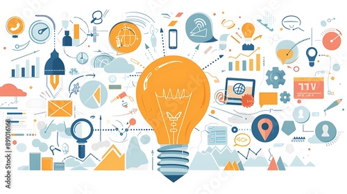 Creative business concept illustration background