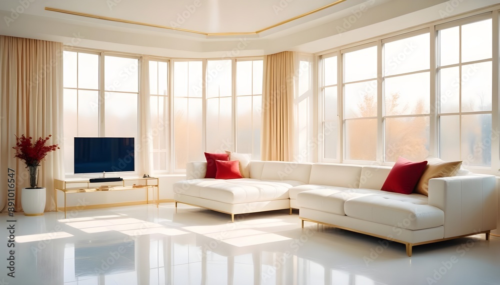 Fototapeta premium Photo interior modern design room 3d illustration