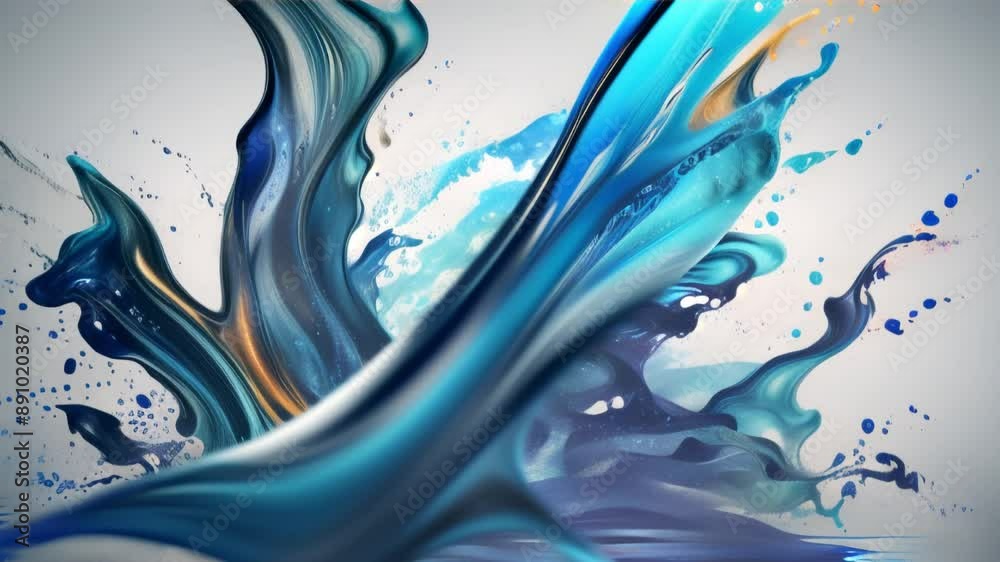 blue splash ,generative ai