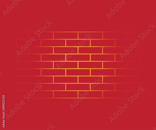 Brick wall seamless repeating wallpaper tile design template illustration