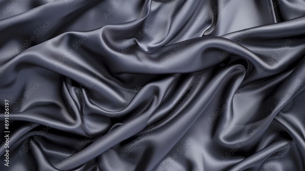 A detailed pattern on a satin fabric texture, with a smooth, lustrous finish