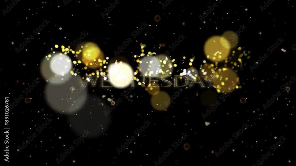 Wednesday gold text effect , text typography effect for greetings and invitation  