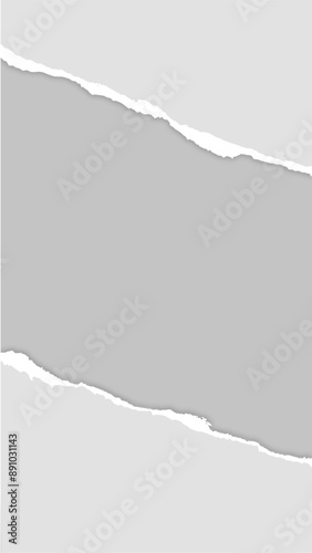 torn page realistic vertical 6 transparent backgroundo vector art