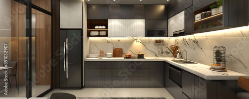 modern kitchen interior