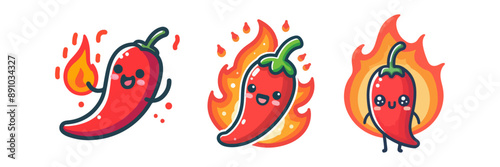 cute chili vector