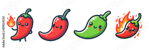 cute chili vector