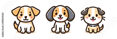 cute dog vector