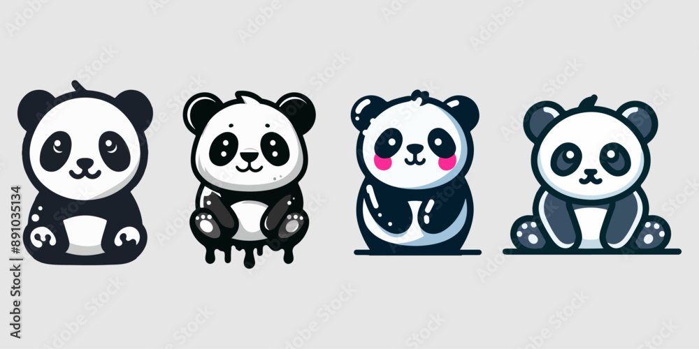 cute panda vector cute panda vector