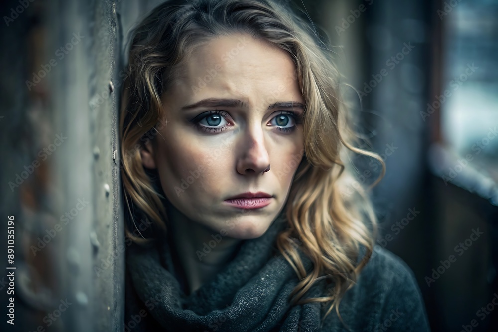 Woman with Sad Expression. Woman with Sad Expression.