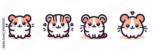 cute hamster vector