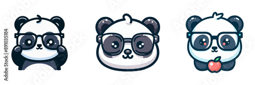 cute panda vector
