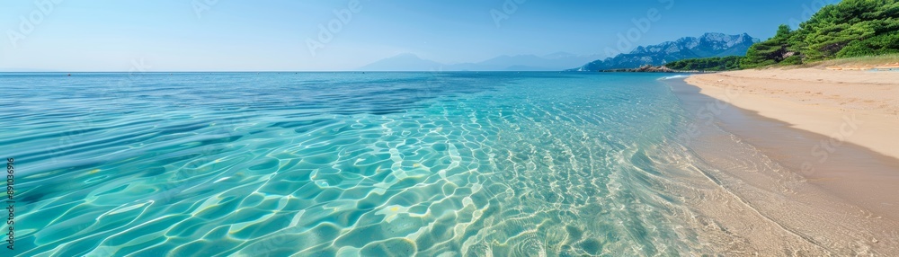Crystal Clear Water at Sandy Beach Crystal Clear Water at Sandy Beach