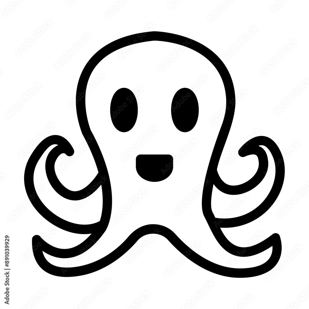 octopus Line Icon octopus Line Icon