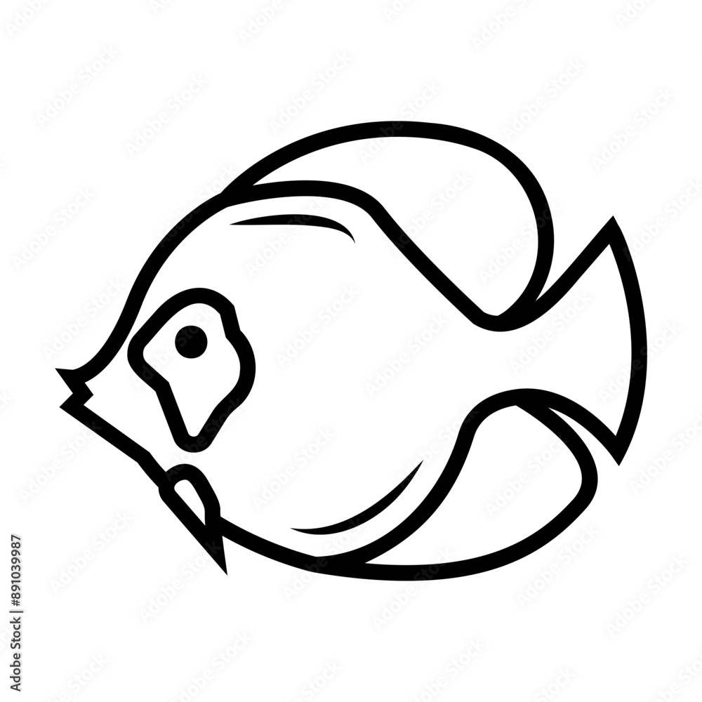 tropical fish Line Icon