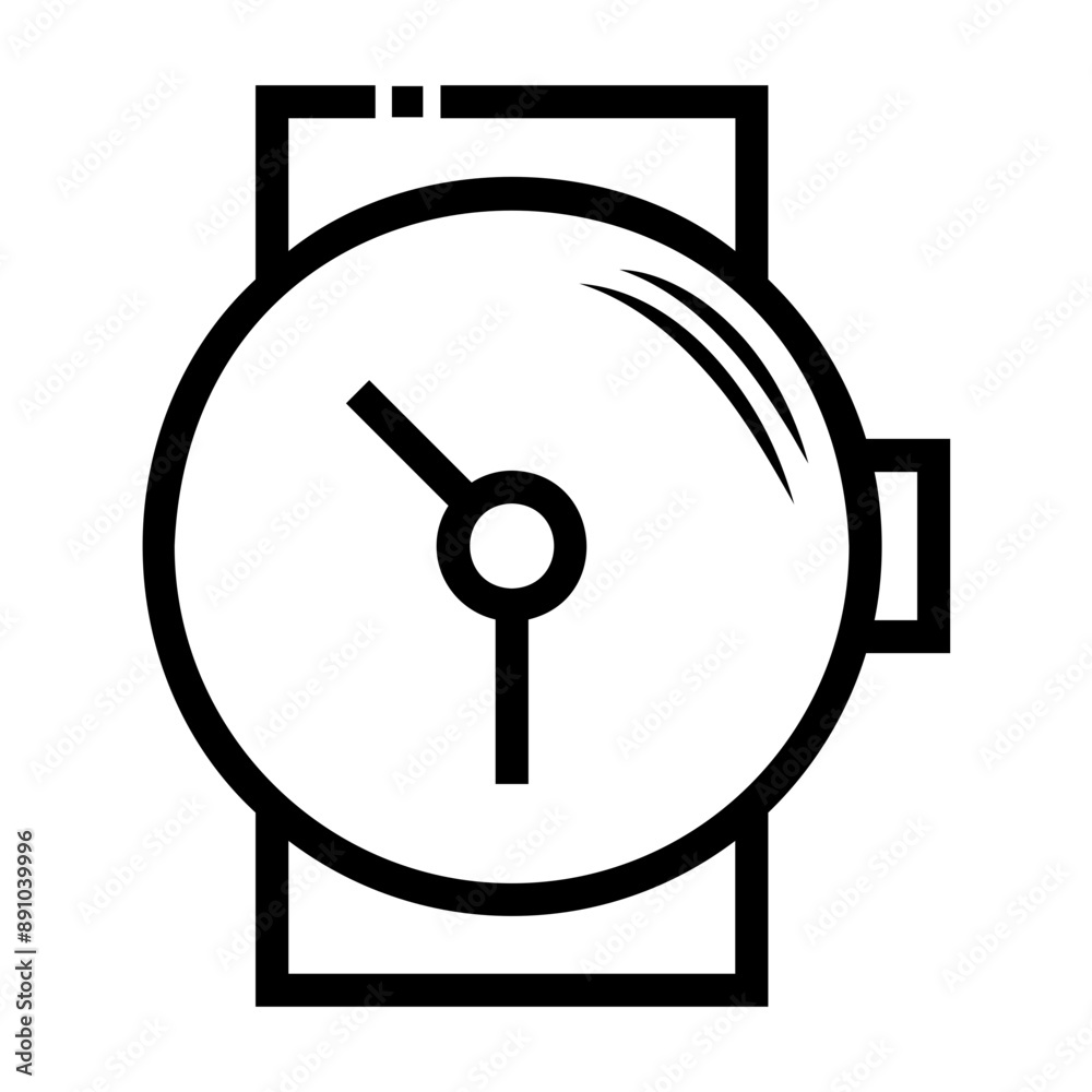 underwater diving watch Line Icon underwater diving watch Line Icon