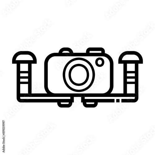 underwater photo Line Icon