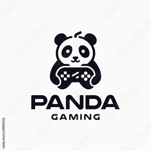 Black panda gaming Logo design