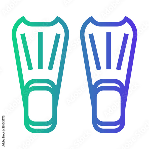 fins Line Gradient Icon