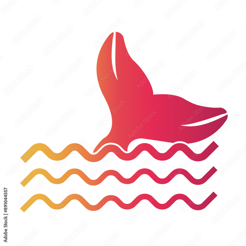 whale tail Gradient icon whale tail Gradient icon