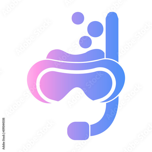 mask and snorkel Gradient icon