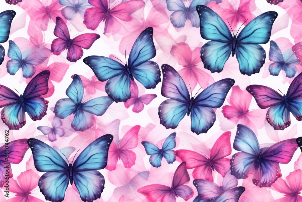 Fototapeta premium Butterfly background pattern backgrounds nature.