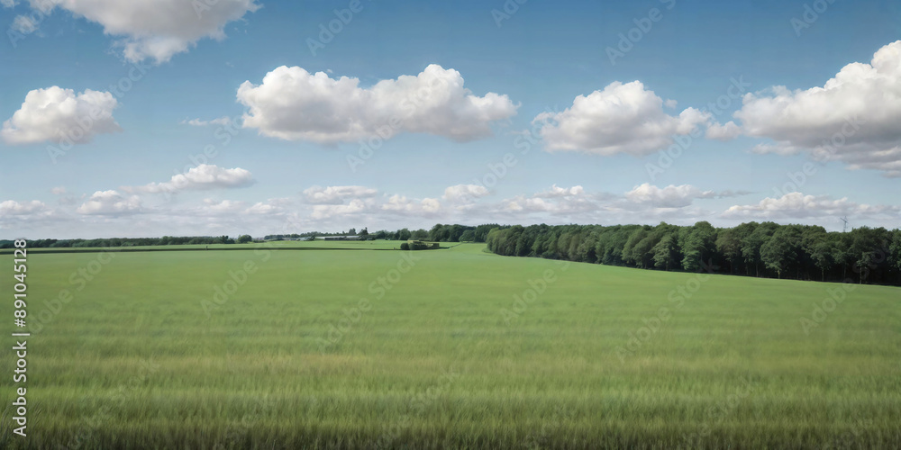 green grass field with blue skies and rolling clouds green grass field with blue skies and rolling clouds