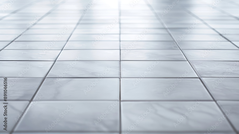 Surface of a tiled floor, showcasing the smooth finish and grout lines Surface of a tiled floor, showcasing the smooth finish and grout lines